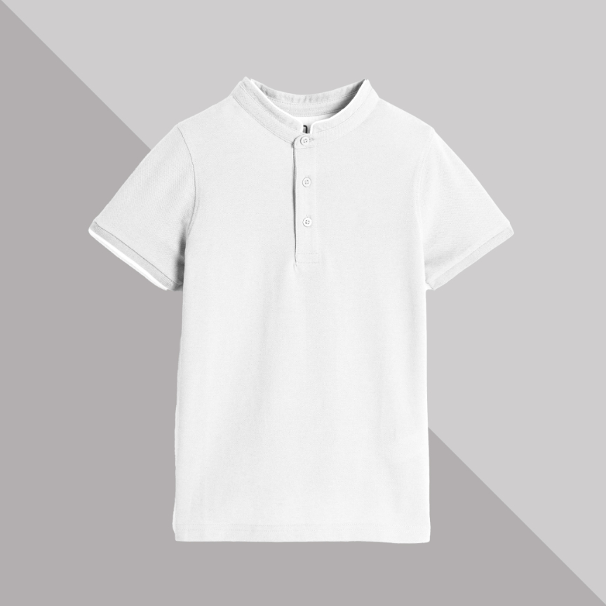 01 = Chinese Collar without Model - White