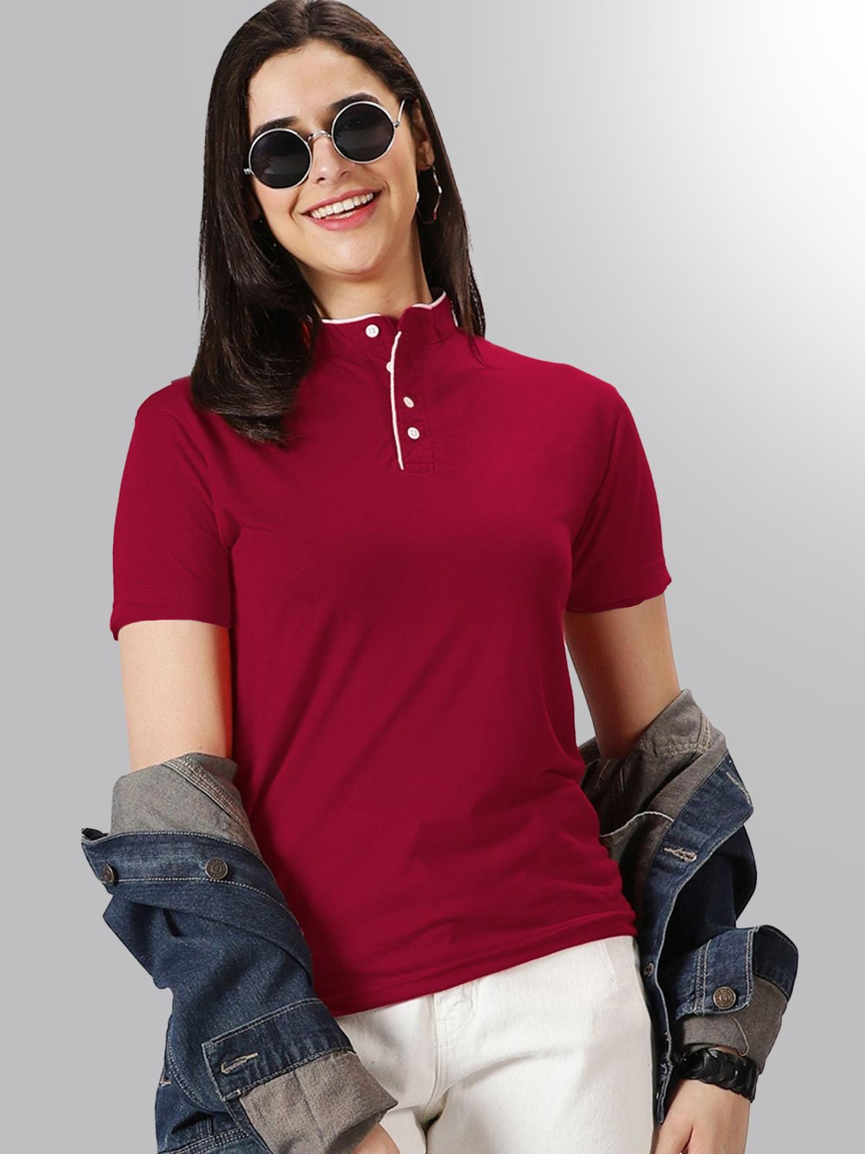 03 = Chinese Collar - Maroon