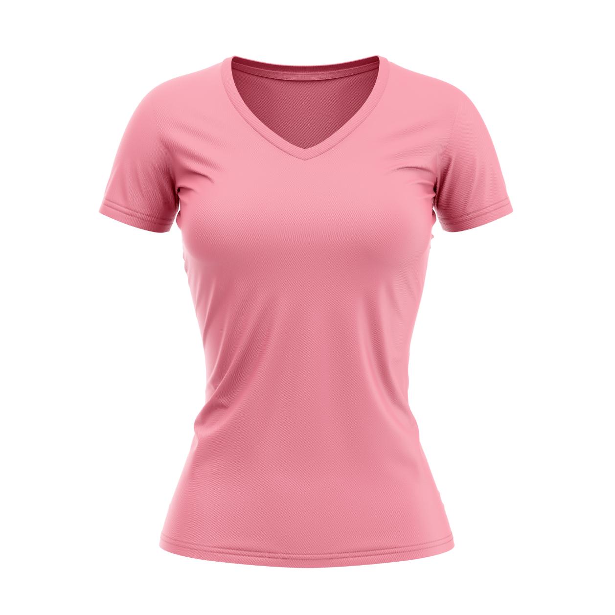 06 = Neck-Female-T-Shirt - Pink