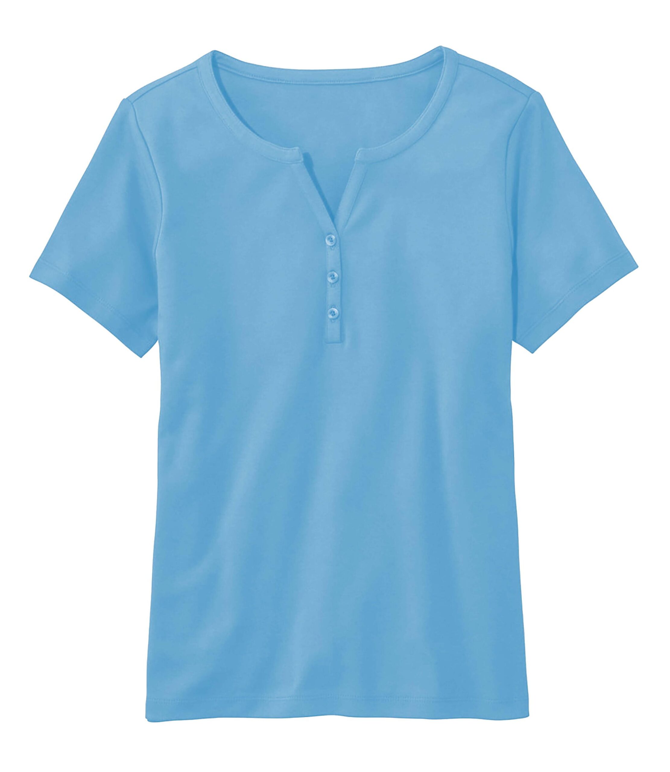 09 = Henley with model - Sky Blue