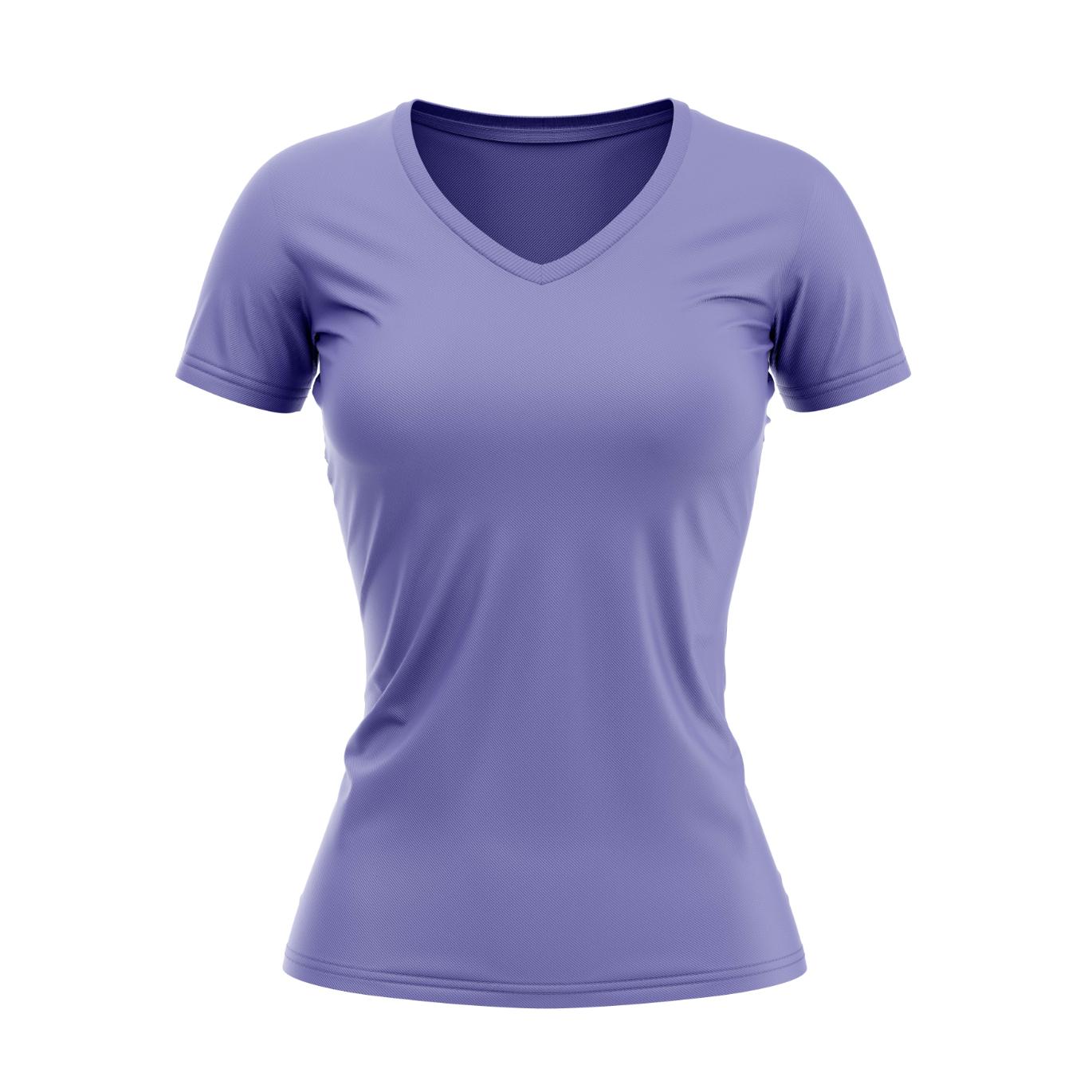 17 = Neck-Female-T-Shirt - Violet