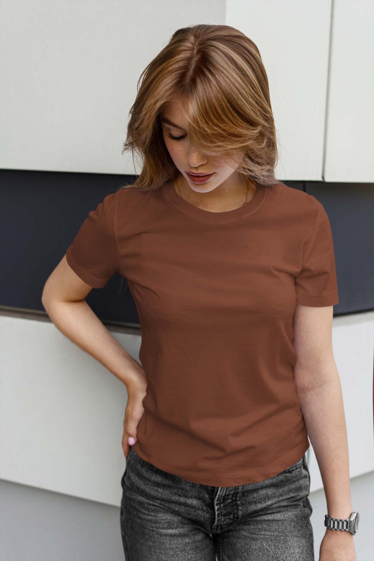 round neck brown_