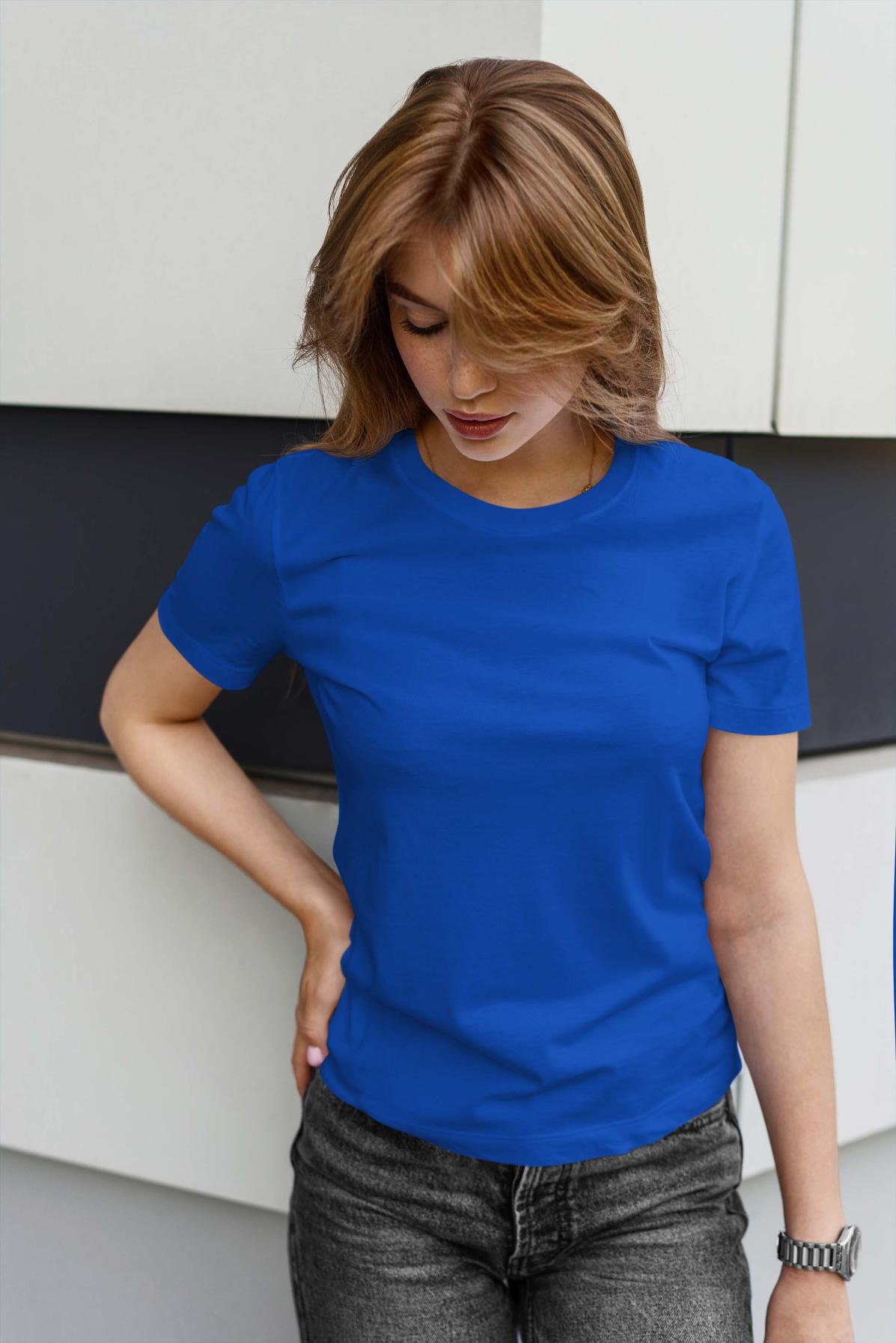round neck royal blue_