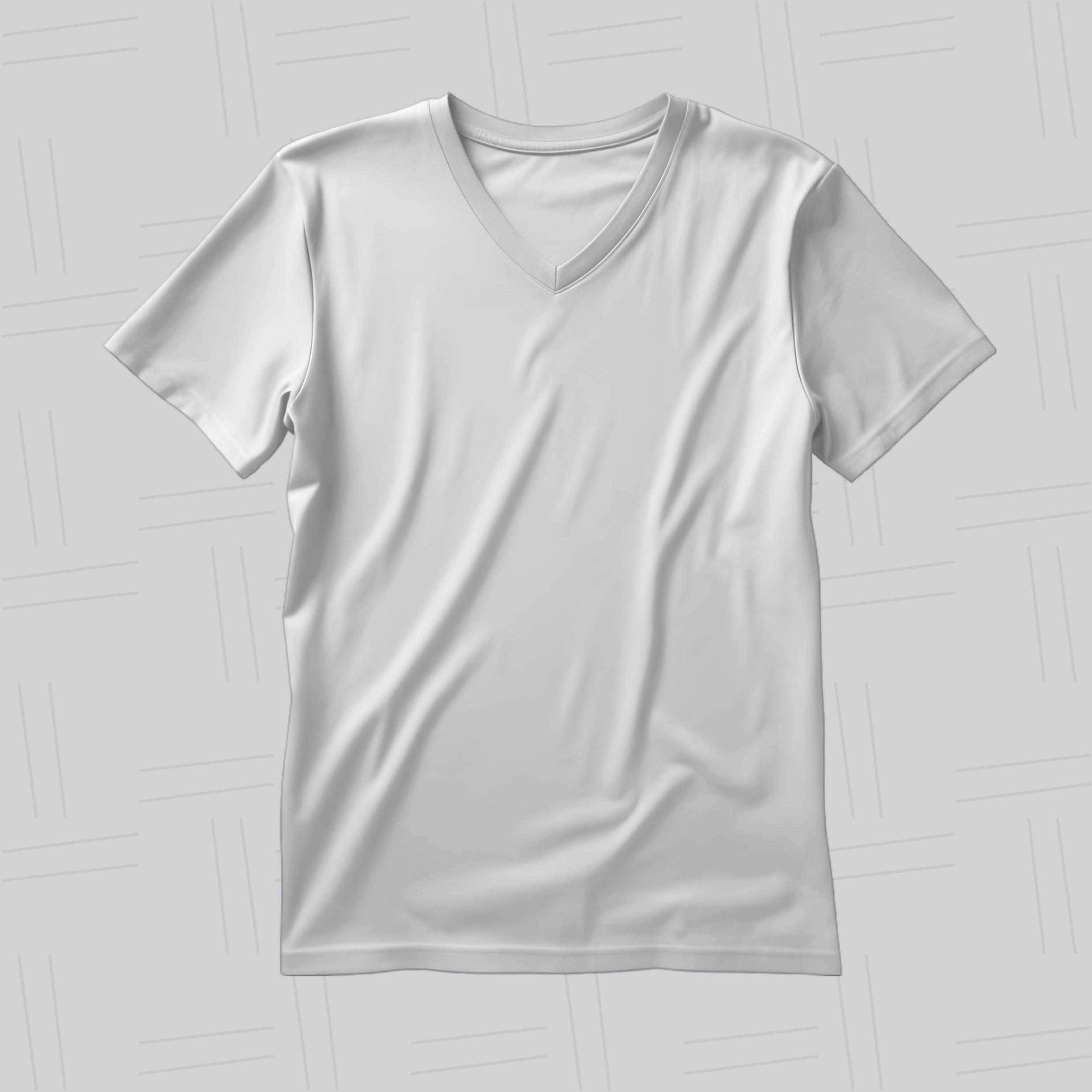 01 - V Neck Kids without Model - White