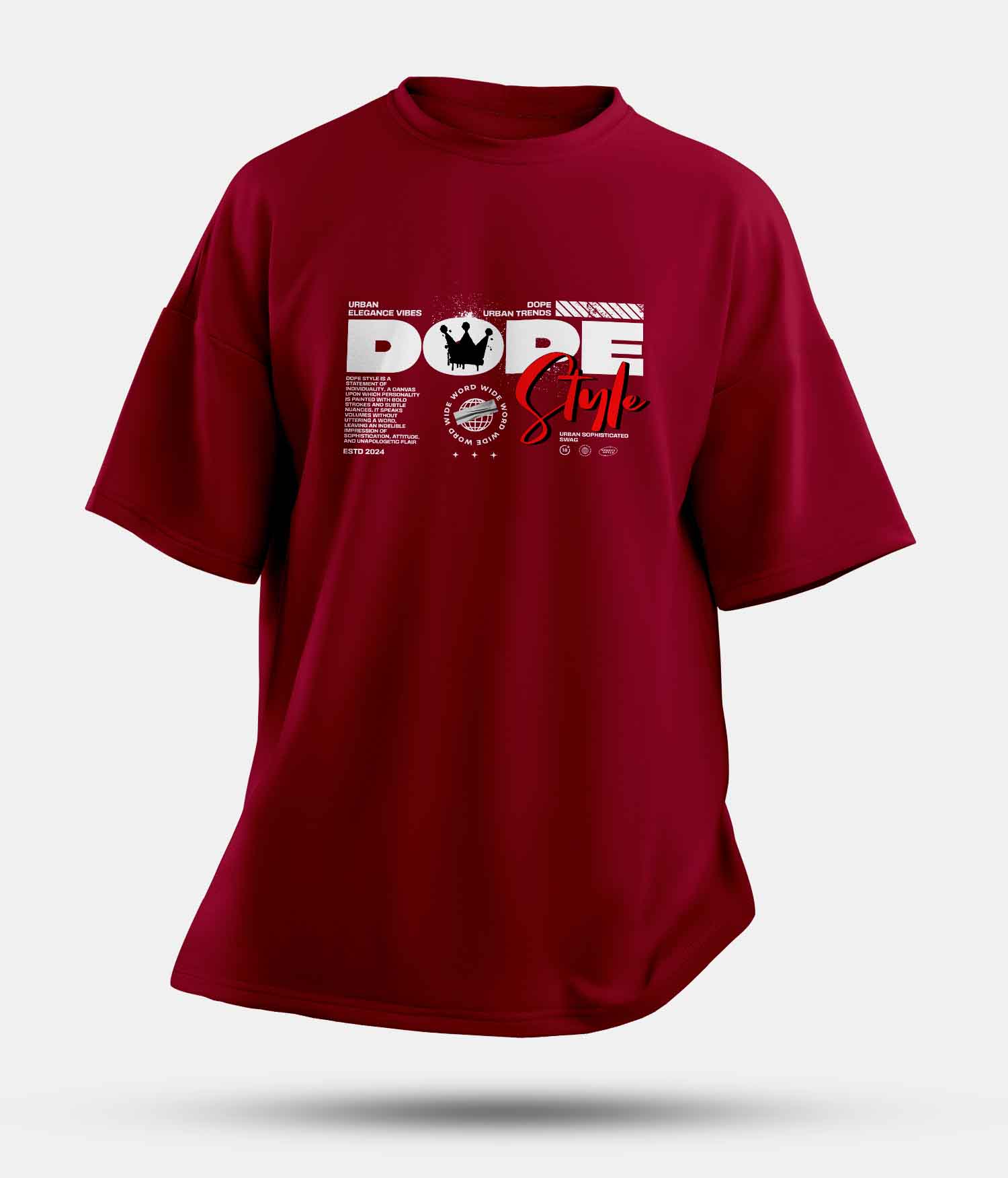 06 - Oversized without - Maroon
