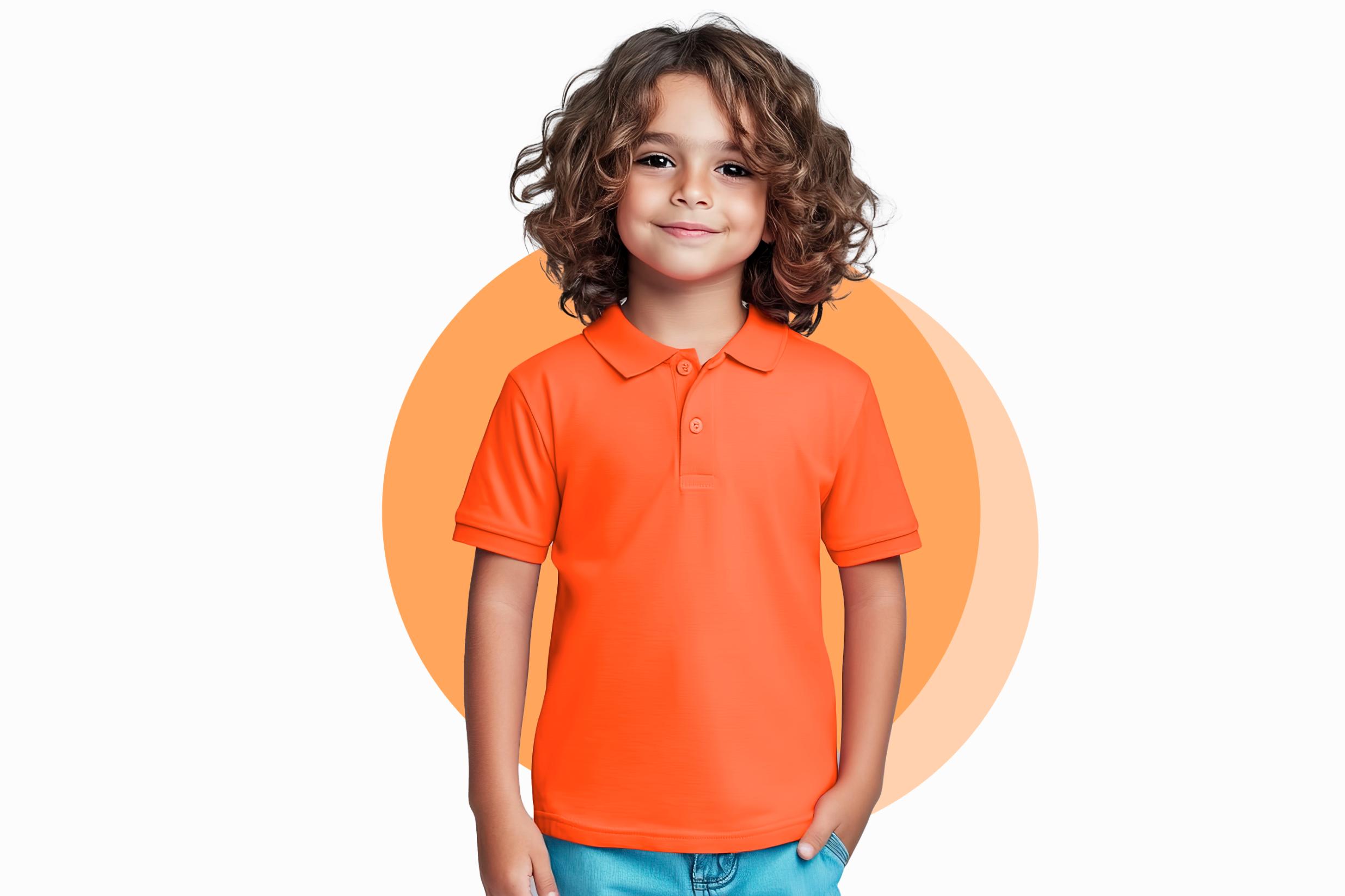 13 = Polo with Model - Orange