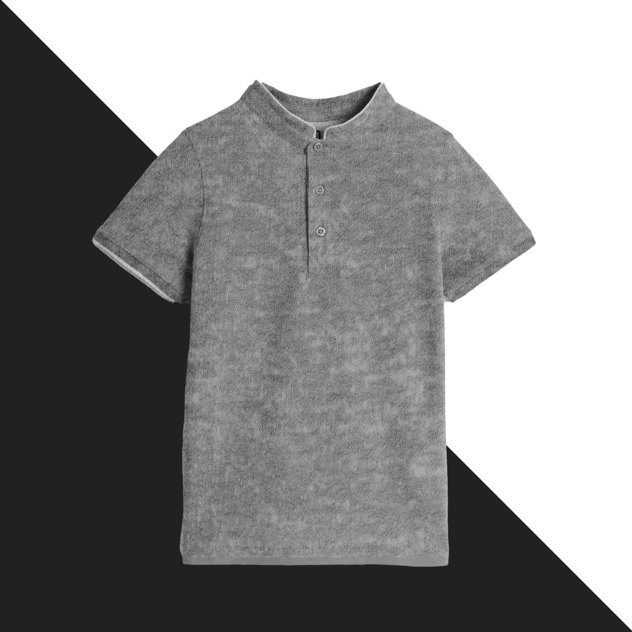 20 = Chinese Collar without Model - Charcoal Melange