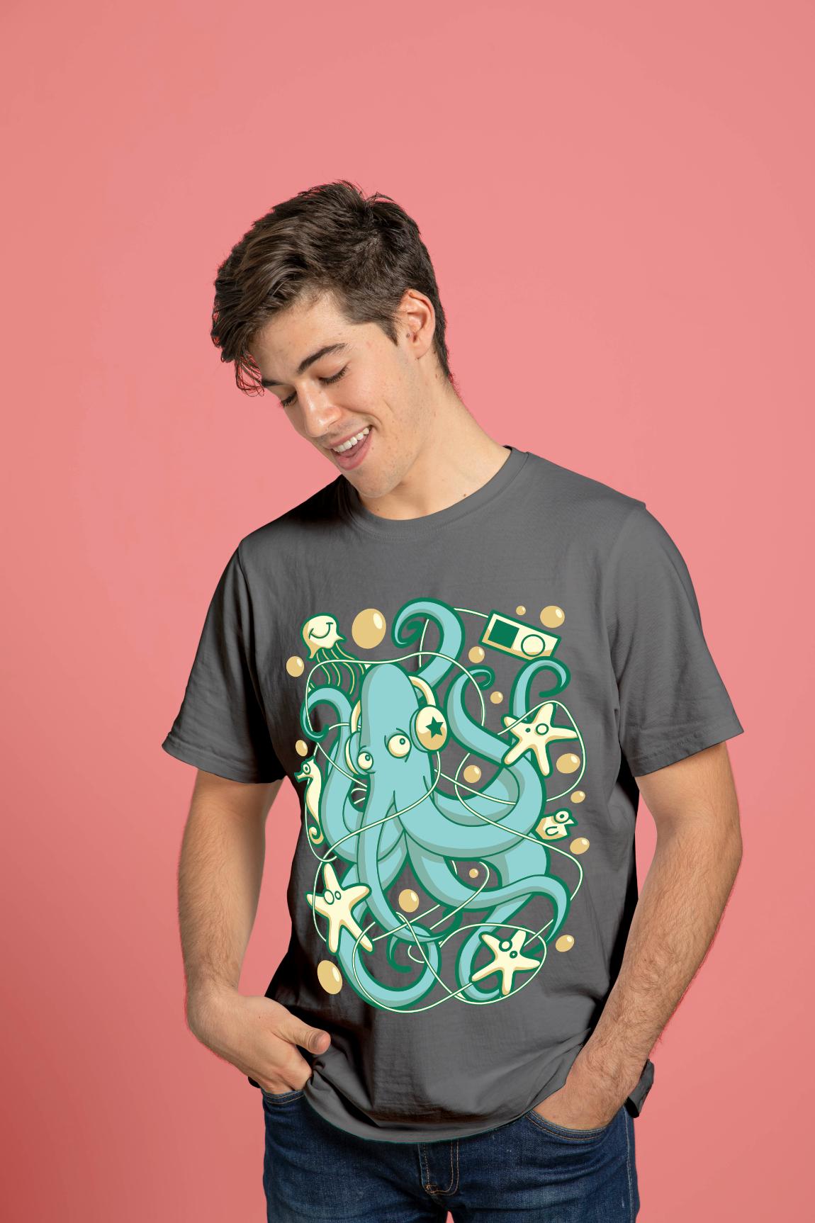 17 - Music Octopus - with model - Gray